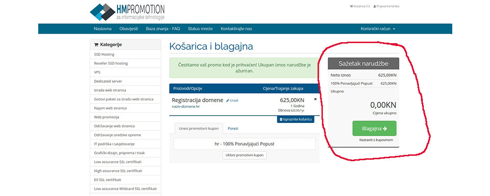 Registrirajte hr domenu za 0 kuna